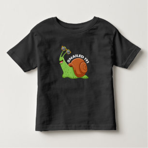 T-shirt Pour Les Tous Petits Snail lent avec lunettes de soleil Ventilateur de