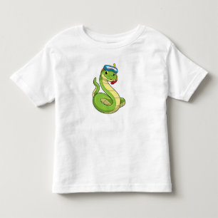 T-shirt Pour Les Tous Petits Snake as Diver wirth Snorkel