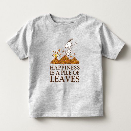 T-shirt Pour Les Tous Petits Snoopy & Bois Feuilles d'automne (Devant)