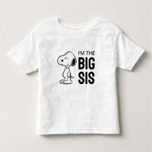 T-shirt Pour Les Tous Petits Snoopy d'arachides   Je suis la Grande Soeur