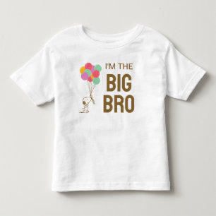 T-shirt Pour Les Tous Petits Snoopy et Ballons   Je suis le grand frère