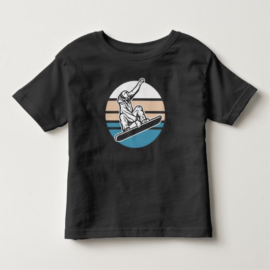 T-shirt Pour Les Tous Petits Snowboard Jump Snowboardeur Sport d'hiver (Devant)