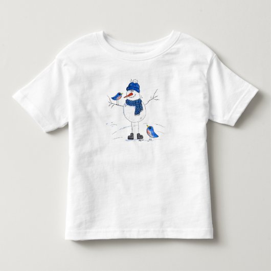 T-shirt Pour Les Tous Petits Snowman à longue jambe (Devant)