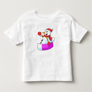 T-shirt Pour Les Tous Petits Snowman comme Snowboardeur avec Sonowboard.PNG