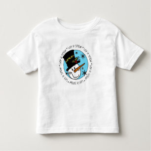 T-shirt Pour Les Tous Petits Snowman Laisser Neige