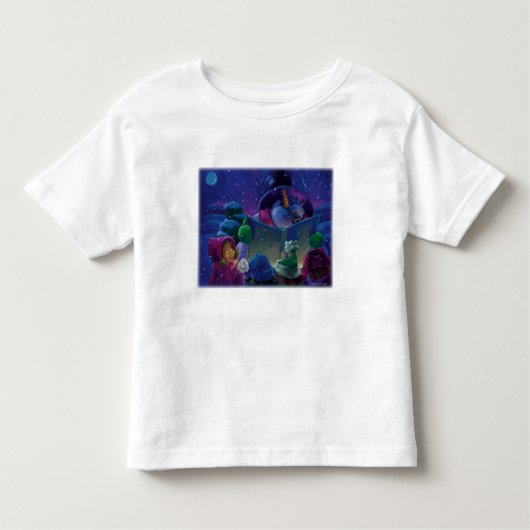 T-shirt Pour Les Tous Petits Snowman Wintertime Reading Art (Devant)