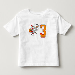 T-shirt Pour Les Tous Petits Sock Monkey Hoops 3e anniversaire