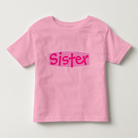 T-shirt Pour Les Tous Petits Soeur En Rose (Devant)