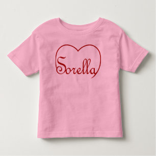 T-shirt Pour Les Tous Petits Soeur italienne de Sorella Rouge