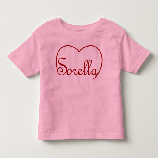 T-shirt Pour Les Tous Petits Soeur italienne de Sorella Rouge (Devant)