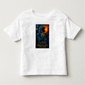 T-shirt Pour Les Tous Petits Solar Eclipse Wolf Starry Night Wildern (Devant)