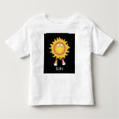 T-shirt Pour Les Tous Petits Soleil et étoiles dans l'espace (Devant)