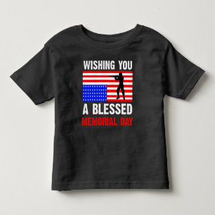 T-shirt Pour Les Tous Petits Souhaitez-Vous Un Blessed Memorial Day-62237