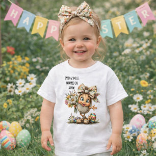 T-shirt Pour Les Tous Petits Sourires de printemps enveloppés dans un nœud