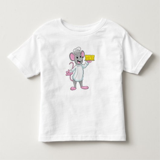 T-shirt Pour Les Tous Petits Souris comme cuire avec du fromage (Devant)
