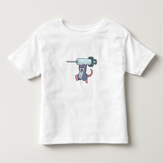 T-shirt Pour Les Tous Petits Souris comme infirmière avec Syringe.PNG (Devant)
