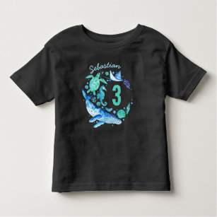 T-shirt Pour Les Tous Petits Sous la mer Birthday Boy