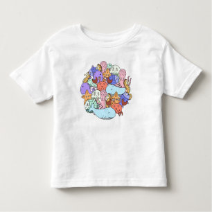 T-shirt Pour Les Tous Petits Sous la mer, Cercle of Sea Life ! Cute