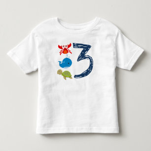 T-shirt Pour Les Tous Petits Sous les approvisionnements de partie d'océan de