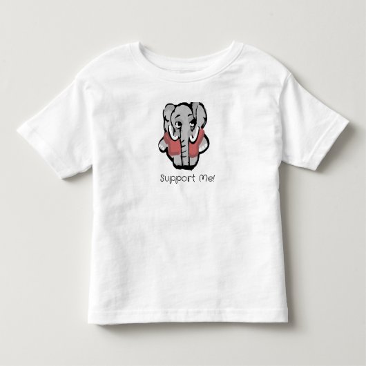 T-shirt Pour Les Tous Petits Soutenez-moi Éléphant (Devant)