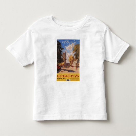 T-shirt Pour Les Tous Petits Spa royal, affiche britannique de chemins de fer (Devant)