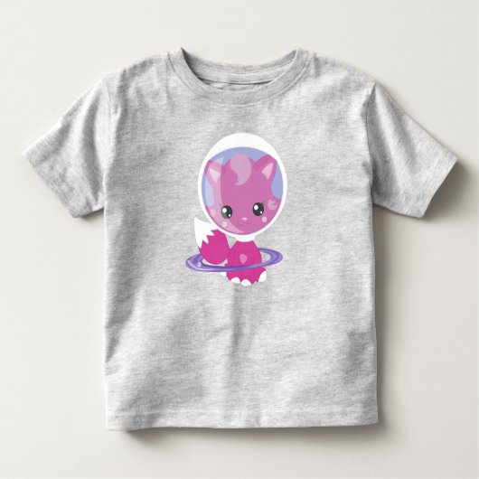 T-shirt Pour Les Tous Petits Space Cat, Cute Cat, Space, Cosmonaute, Astronaut (Devant)