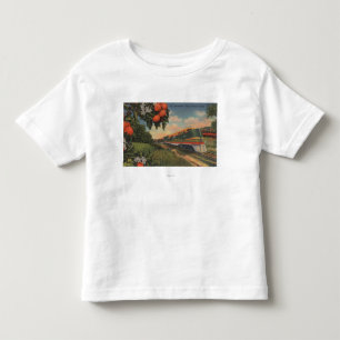 T-shirt Pour Les Tous Petits Special orange de fleur de train