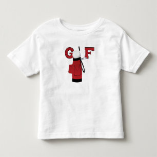 T-shirt Pour Les Tous Petits Sports de golf avec le sac rouge