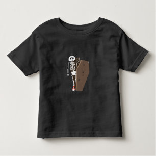 T-shirt Pour Les Tous Petits Squelette et café Halloween Design