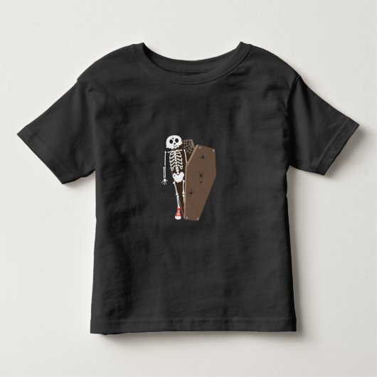 T-shirt Pour Les Tous Petits Squelette et café Halloween Design (Devant)
