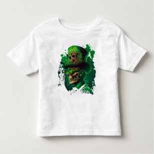 T-shirt Pour Les Tous Petits St. Patrick's Day Skeleton Toddler Girls T Shirt