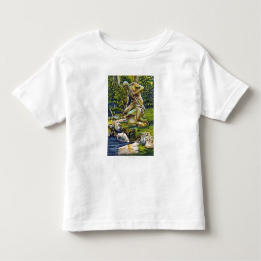 T-shirt Pour Les Tous Petits Statue d'Indien de parc d'état (Devant)
