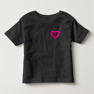 T-shirt Pour Les Tous Petits Supergirl Hearts Motif diagonal