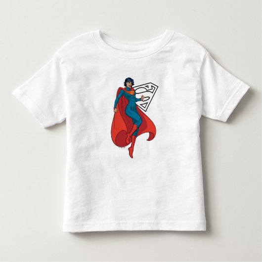 T-shirt Pour Les Tous Petits Supergirl Hovering en costume bleu (Devant)