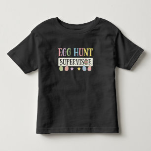 T-shirt Pour Les Tous Petits Superviseur de chasse aux œufs de Pâques Drôle de