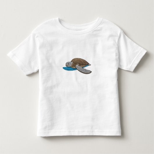 T-shirt Pour Les Tous Petits Surfer sur tortue (Devant)