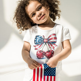 T-shirt Pour Les Tous Petits Sweet As An American Cherry 