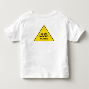 T-shirt Pour Les Tous Petits Symbole d'avertissement Jaune amusant "Cheval Lent