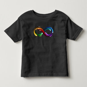 T-shirt Pour Les Tous Petits Symbole de l'infini des comètes arc-en-ciel