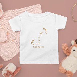 T-shirt Pour Les Tous Petits Symbole moderne Zodiaque Scorpie Or   Eau de l'élé