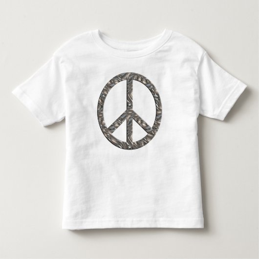 T-shirt Pour Les Tous Petits Symbole PEACE - ARGENT (Devant)