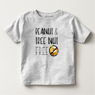 T-shirt Pour Les Tous Petits Symbole sans arachide et noix d'arbre Alerte d'all