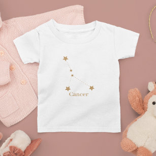 T-shirt Pour Les Tous Petits SYMBOLE Zodiaque moderne Cancer de l'or   Eau de l