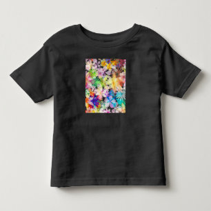 T-shirt Pour Les Tous Petits Symphonie florale d'aquarelle vibrante