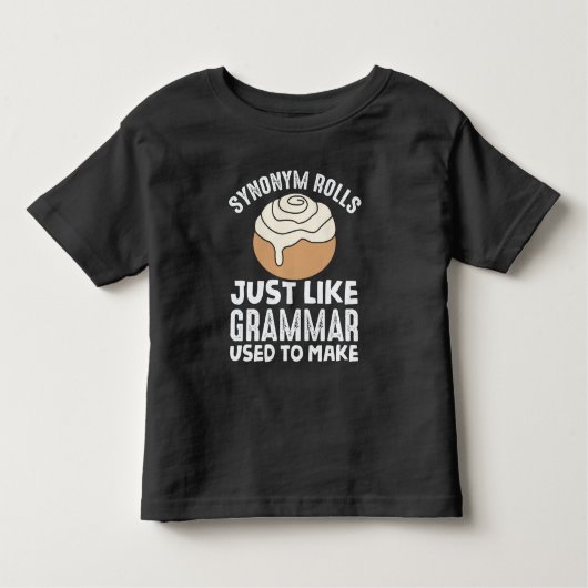 T-shirt Pour Les Tous Petits Synonyme Rolls Mème Anglais Grammar Enseignant Pun (Devant)