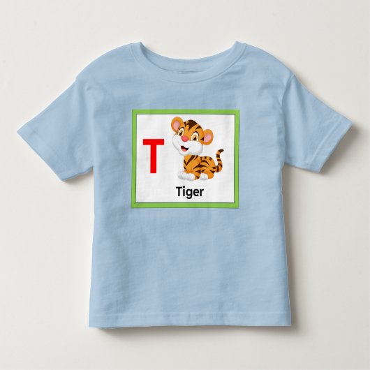 T-shirt Pour Les Tous Petits T est pour Tiger (Devant)