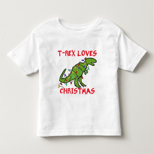 T-shirt Pour Les Tous Petits T-Rex aime Noël (Devant)