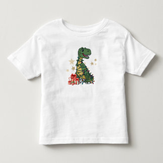 T-shirt Pour Les Tous Petits T-Rex dans les salles - Lumières de Noël drôles de