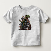 T-shirt Pour Les Tous Petits T Rex Dinosaur sur une moto (Devant)