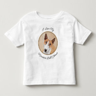 T-shirt Pour Les Tous Petits Tabouret miniature Terrier Peinture - Art Chien or
